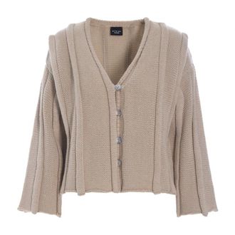 Bitte Kai Rand Unik gebreide vest - Dames - Truien - Beige - Maat: L