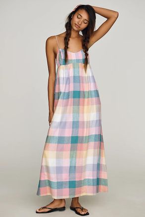 Maeve Linen Tie-Back Maxi Dress