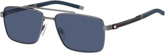 Tommy Hilfiger Stijlvolle zonnebril van topkwaliteit - unisex - Zonnebrillen - Grijs - 58 MM - Accessoires