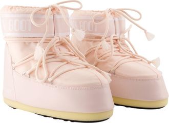 Moon Boot Womens Icon Low Ankle Boots - Moon Synthetic Pink Shoes Ankle-Boots