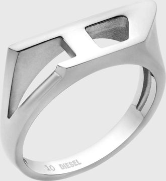 Diesel Stainless steel signet ring - Rings - Unisex - Silver