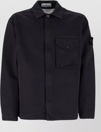 Stone Island cotton twill shirt jacket