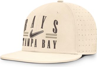 Nike Tampa Bay Rays True Nike Mens AeroBill MLB Fitted Hat in White | NB540GONTPA-K6Q