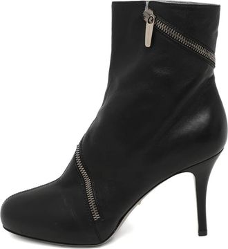 Sergio Rossi Stivaletti in pelle con zip - Nero