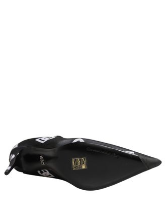 Dolce & Gabbana Logo-Monogram Stretch Knit Heels - Black
