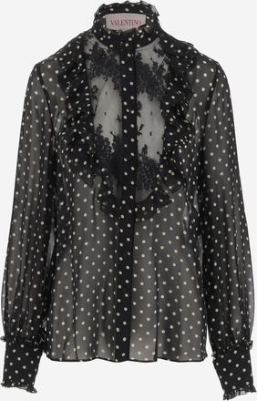 Valentino Garavani Black Polka Dot Shirt