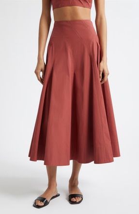 A.L.C. Gemma Stretch Cotton Skirt in Apple Butter at Nordstrom, Size 12