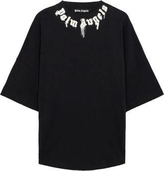 Palm Angels Oversized T-shirt met logoprint - Zwart