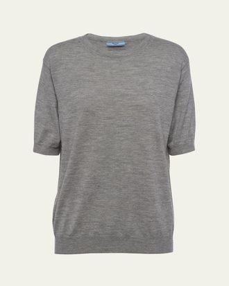 Prada Superfine Cashmere Knit Shirt