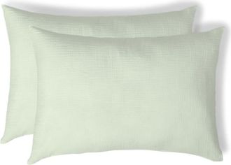 Febronie Funda de almohada (x2) algod&oacute;n verde almendra 50x70