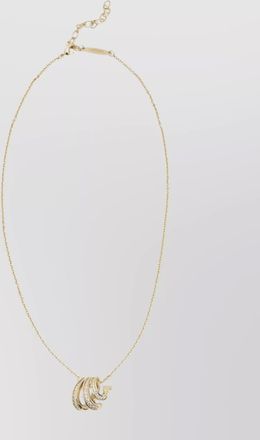 Ferragamo multi-layered crystal pendant necklace
