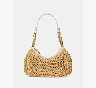 Kate Spade New York Womens The Straw Bangle Bracelet Bag in Beige | Non