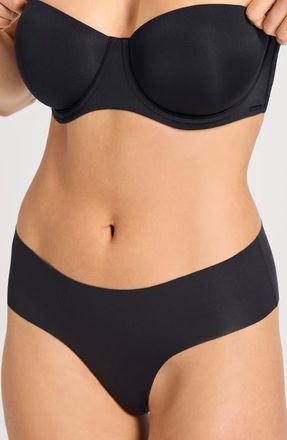 Savage x Fenty Microfiber No-Show Hipster Briefs in Black Caviar at Nordstrom, Size X-Large