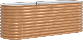 vidaXL Arriate elevado Marrón 240 x 80 x 81 cm Acero Vidaxl