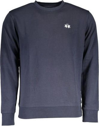 La Martina Katoenen Trui - Heren - Sweatshirts - Blauw - XL - Katoen - Hoodies & sweatvesten