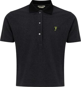Fendi Polo Shirt met Korte Mouwen - Heren - Polos - Zwart - 3XS - Katoen - Tops