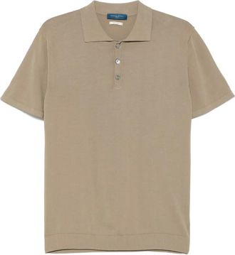 Daniele Fiesoli Polo in cotone con ricamo logo - Grigio