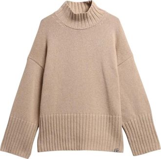Barbour May Gebreide Trui - Dames - Coltruien - Beige - XS - Katoen - Truien & Vesten