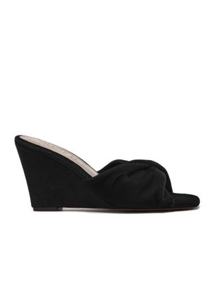 Silent D Womens Katia Wedge Sandal In Black Velvet