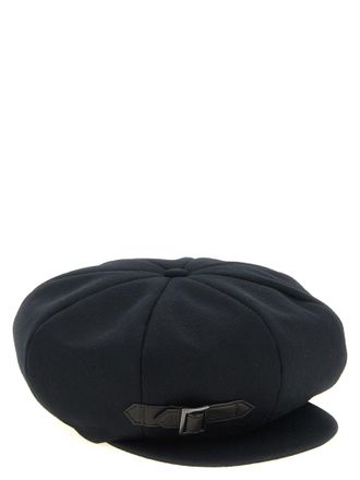 Yohji Yamamoto 8-Panel Cotton Blend Flat Cap - Black