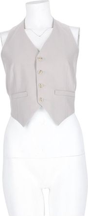 Maison Margiela Grey Tailored Back-Closure Wool-Blend Vest