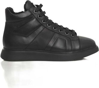 Cerruti Black Leather Women Womens Sneaker