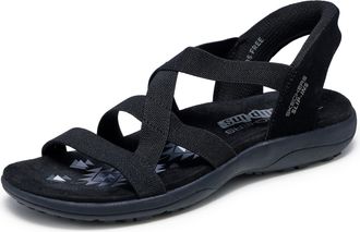 Skechers Womens Black Sandals Hands Free Slip Ins Ladies Vegan 163460/BBK (Black, UK Footwear Size System, Adult, Women, Numeric, Medium, 3)