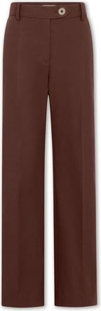 Paco Rabanne Pantalones Rectos - Trousers - Mujer - Marr&oacute;n - 2XS