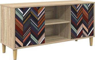 vidaXL Mueble De Tv Ommen 102 X 33 X 50 Cm Sonoma Madera De Ingenier&iacute;a Vidaxl