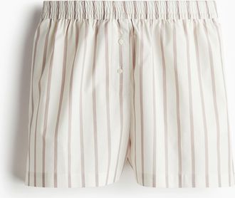 H&M Baumwollshorts im Boxer-Style - White