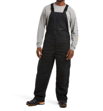 Ariat Rebar Duracanvas Stretch Insulated Bibs In Black
