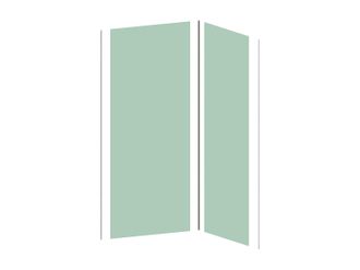 Vente-Unique Juego de 2 paneles de ducha - Ancho 90 x Ancho 120 x Alt. 210 cm