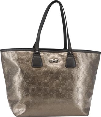 Ferragamo Gancini Tote Patent Leather Patent_Leather Tote Bag Bag (Pre-Owned)