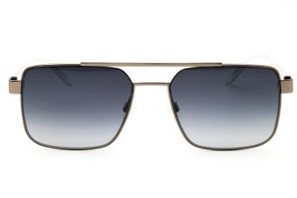 HUGO BOSS HG1313S Gradient Lens Metal Square Sunglasses - Silver
