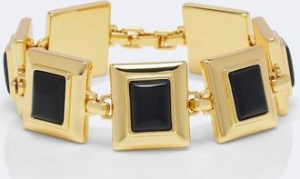 D&eacute;hanche D&eacute;hanche Onyx 18kt gold-plated bracelet