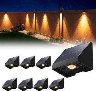 OEM Paquete 12 Luces Solares Decorativas Cercas, Iluminaci&oacute;n Led Impermeable Energ&iacute;a Solar Luz Blanca C&aacute;lida, F&aacute;cil Instalaci&oacute;n, 6,6 X 5,8 X 5,1 Cm