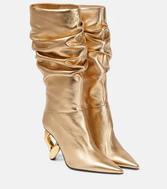 J.W.Anderson Chain leather knee-high boots