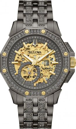 Bulova Octava Mens Grey Watch 98A293 Stainless Steel - One Size