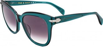 Rag & Bone Womens RNB1088-G-S-1ED-55 RNB1088 G S 55 1ED Sunglasses - Dark Green - One Size