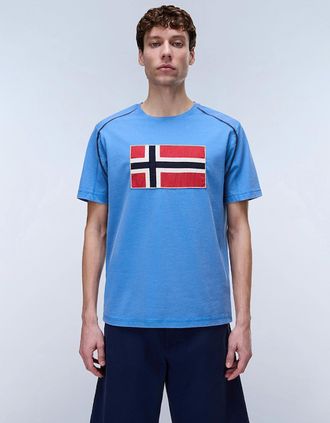 Napapijri Mens Napapijri Reflect Short Sleeve T-Shirt - Blue - Size: 38