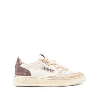 Autry Super Vintage Low Metallic Leather Sneakers - Dames - Sneakers - Veelkleurig - 36 EU - Leer - Schoenen