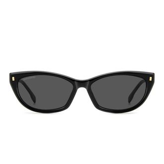 Dsquared2 Sunglasses D2 0209/G/S 807 Ir Black/Smoky Gray Women