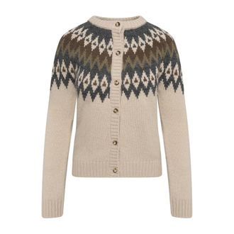 Max Mara Targa Cardigan - Dames - Truien - Beige - Maat: M Wol