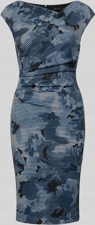 Swing Slim Fit Kleid mit Kapp&auml;rmeln in Dunkelblau, Gr&ouml;&szlig;e 34