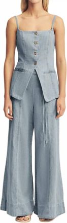 Shona Joy Ellsworth Tailored Top In Bleached Blue