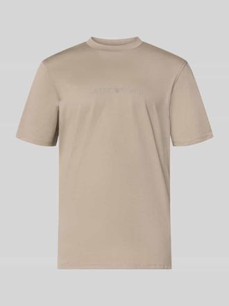 Emporio Armani Regular Fit T-Shirt mit Logo-Detail in Hellgrau, Gr&ouml;&szlig;e XXL