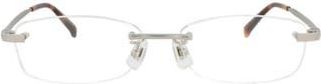 Dunhill 56mm Rimless Rectangular Optical Glasses in Silver Transparent at Nordstrom Rack