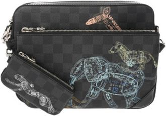 Louis Vuitton Gray Damier Graphite Pouch Shoulder Bag (Pre-Owned)