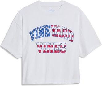 Vineyard Vines Boxy Graphic T-Shirt in White Cap at Nordstrom, Size X-Large