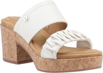 Hush Puppies Poppy Leren Dames Crème Sandalen